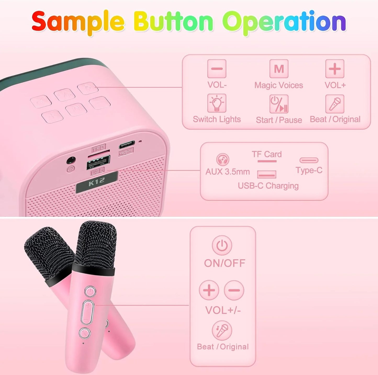 MINI PARLANTE KARAOKE